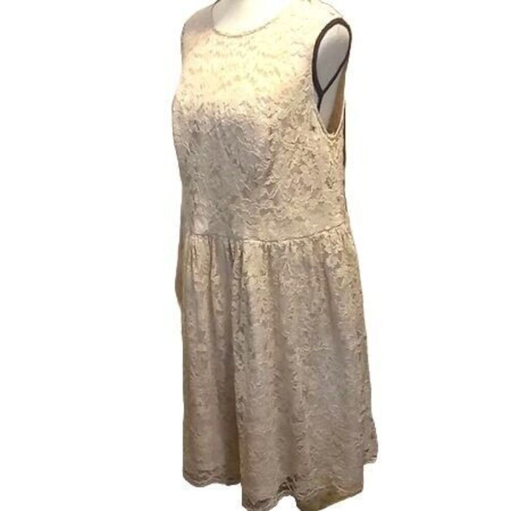 Tevolio Dress Women's 16W Off White Lace Elegant Wedding or Bridal Party Dress